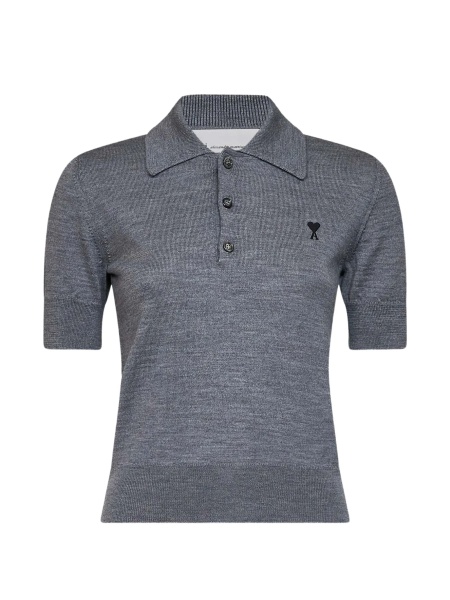 Tricou Polo AMI Paris gri