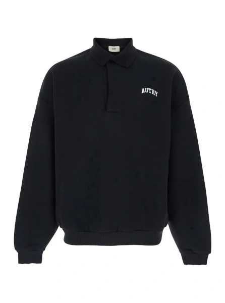 Tricou polo AUTRY negru din bumbac