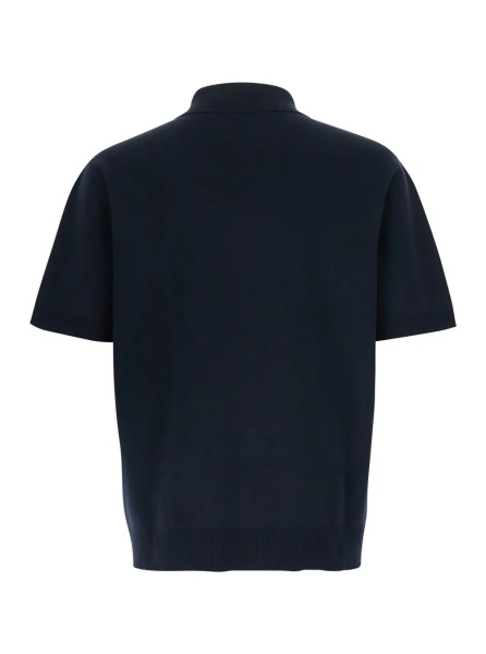 Tricou Polo Blue Polo Shirt with classic collar and GG embroidery on the front in cotton for men