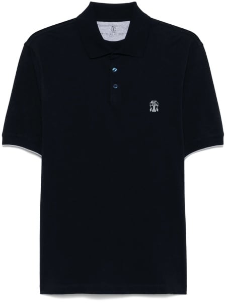 Tricou Polo Brunello Cucinelli albastru
