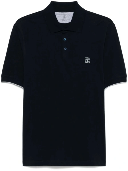 Tricou Polo Brunello Cucinelli albastru