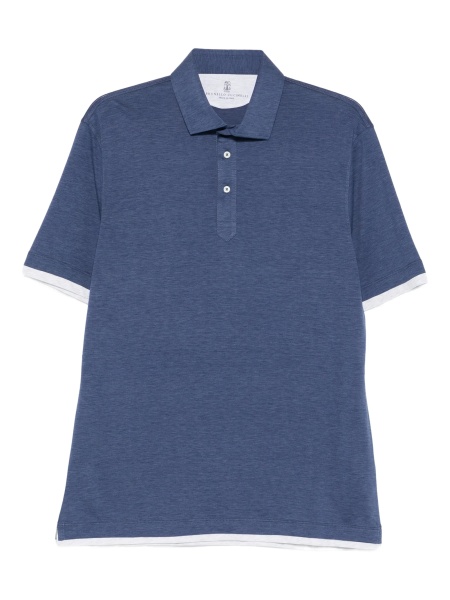 Tricou Polo Brunello Cucinelli albastru