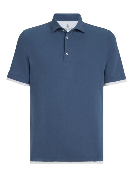 Tricou Polo Brunello Cucinelli albastru