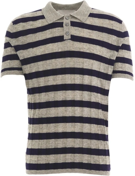 Tricou Polo Cotton-linen blend polo shirt