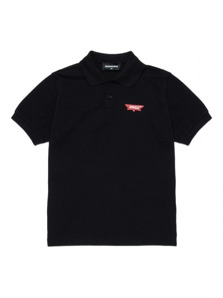 Tricou Polo DSQUARED2 negru din bumbac