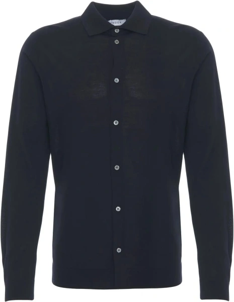 Tricou polo Gender albastru din lana