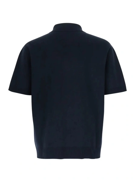 Tricou polo Gucci albastru din bumbac