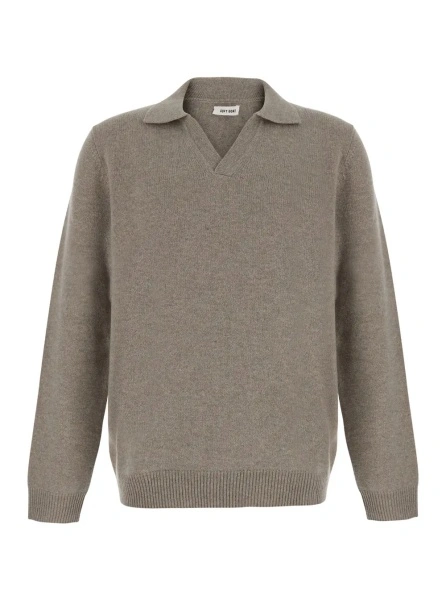 Tricou Polo Heavy Cashmere Polo Collar Gray Women