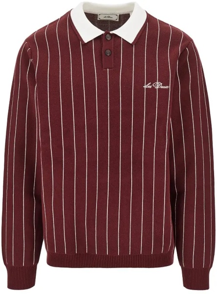 Tricou Polo Knitted polo shirt with striped motif