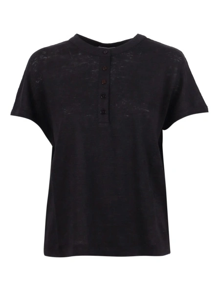 Tricou Polo Linen jersey Henley shirt with buttons