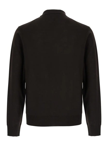 Tricou Polo POLO COLLAR with long sleeves in Tech Fabric brown for men