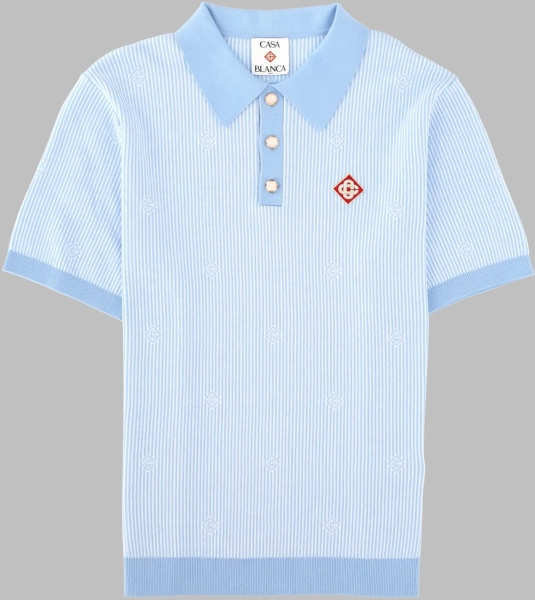 Tricou Polo Polo In Maglia A Righe