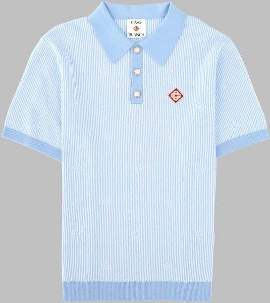 Tricou Polo Polo In Maglia A Righe