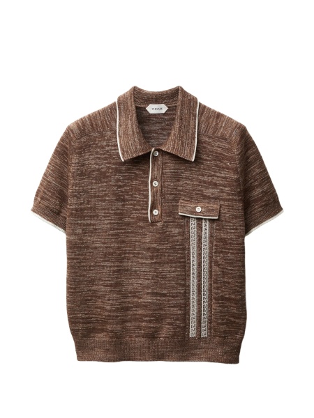 Tricou Polo Versace Greca maro