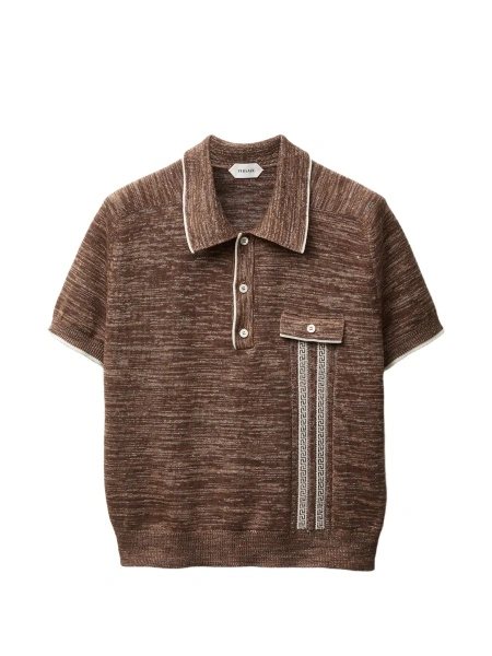 Tricou Polo Versace Greca maro