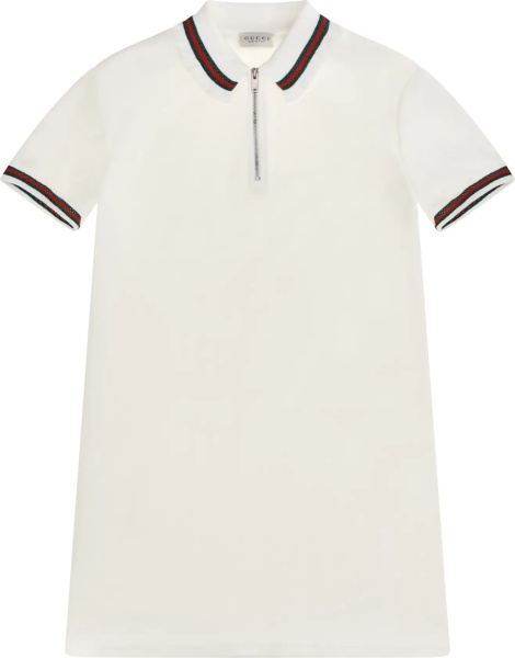 Tricou Polo Web stripe jersey Polo Dress for Girl