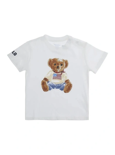 Tricou Ralph Lauren alb din bumbac
