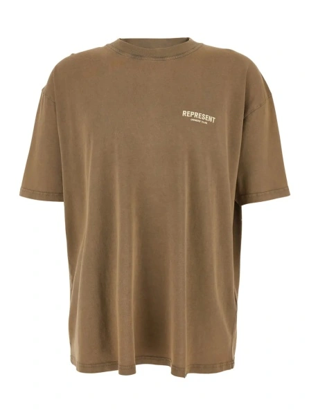 Tricou REPRESENT maro din bumbac