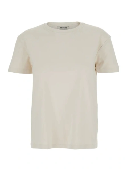 Tricou 'S MAXMARA alb din bumbac