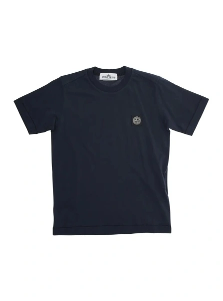 Tricou Stone Island albastru din bumbac