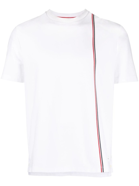 Tricou Thom Browne alb din bumbac