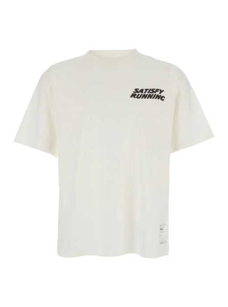 Tricou White Cotton Women's T-Shirt with Front Logo