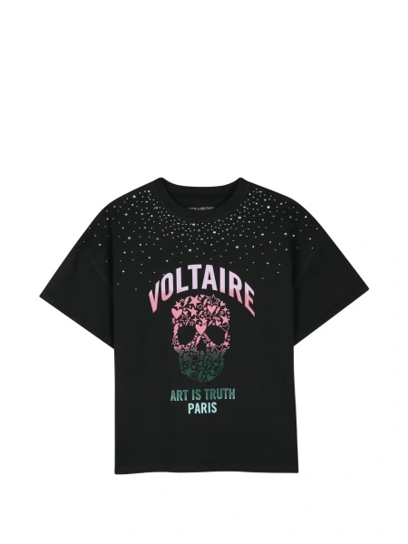 Tricou Zadig & Voltaire negru din bumbac organic
