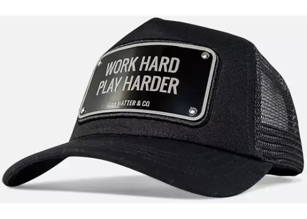 WORK HARD PLAY HARDER BLACK