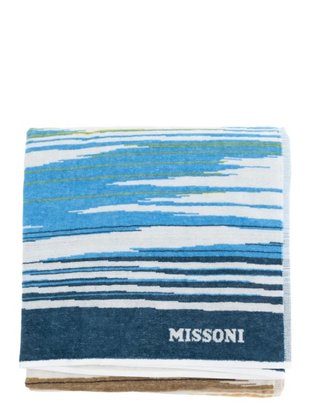 Accesorii Beach Towel Fiammetta with logo lettering in Multicolor Cotton Unisex