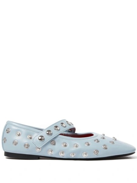 Balerini Stella McCartney albastri din poliuretan si polyester