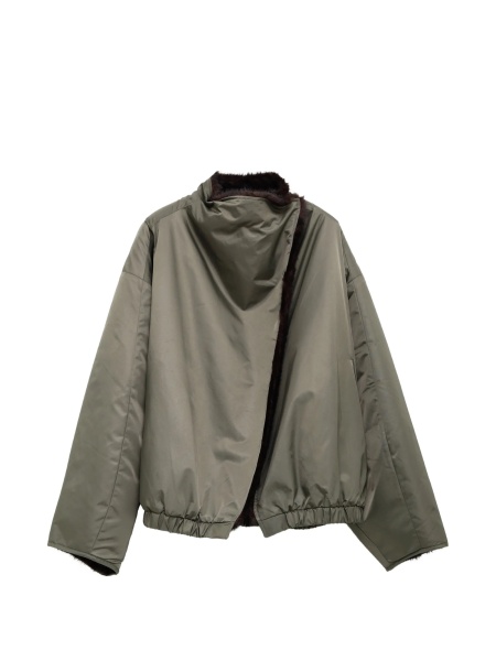 Blana The Frankie Shop verde din polyester