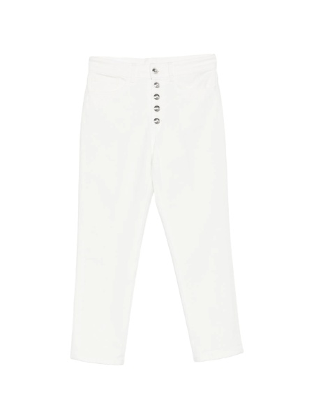 Blugi conici Dondup albi
