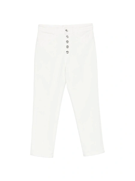 Blugi conici Dondup albi