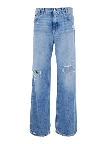 Blugi Dolce & Gabbana albastri din denim 'Marina'