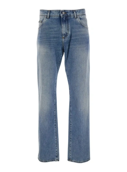 Blugi Dolce & Gabbana albastri din denim