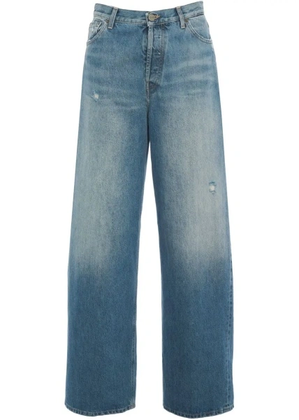 Blugi drepti Dondup albastri din denim 'Dakota'