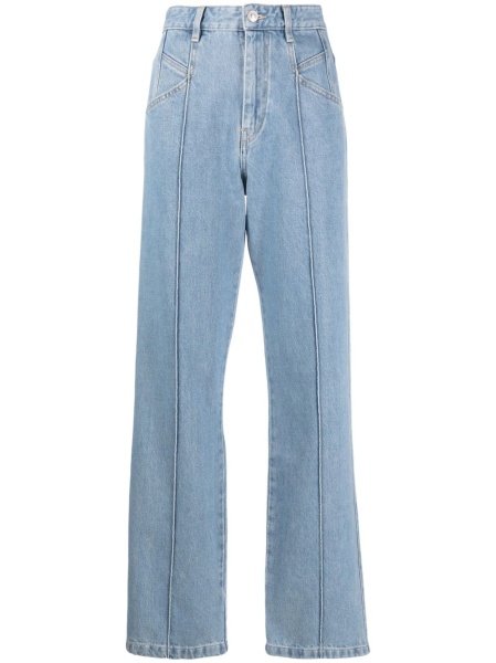 Blugi drepti Isabel Marant albastri
