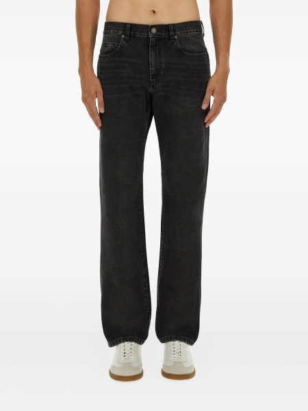 Blugi drepti Isabel Marant negri