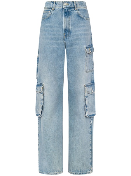 Blugi drepti MOSCHINO JEANS albastri