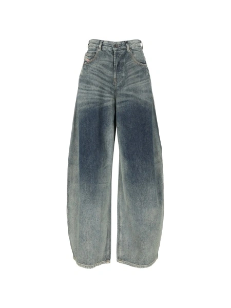 Blugi evazati Diesel albastri
