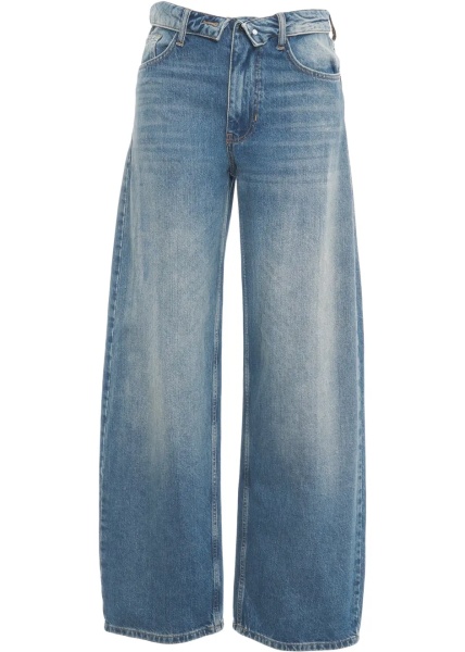 Blugi Jeans with deconstructed waistband