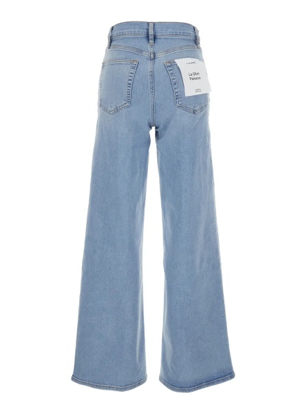 Blugi 'Le Slim Palazzo' Light Blue Jeans with Belt Loops and Wide Leg in Denim Woman