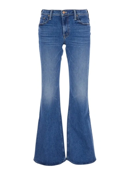 Blugi MOTHER albastri din denim 'The Jinx Heel'