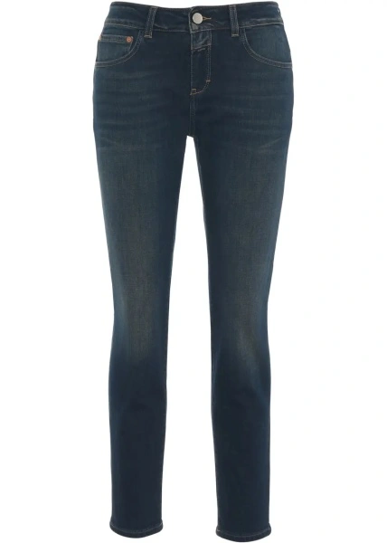 Blugi skinny CLOSED albastri
