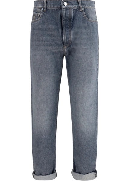Blugi Straight-leg turn-up Jeans