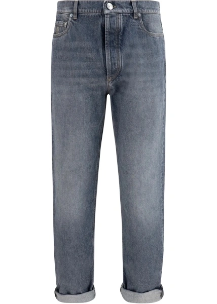 Blugi Straight-leg turn-up Jeans