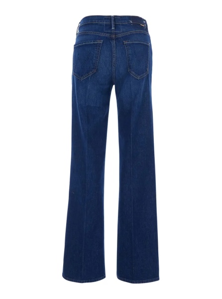 Blugi 'The Kick It Jeans' Blue Jeans with Flared Leg and Logo Patch on the Back in Denim for Women