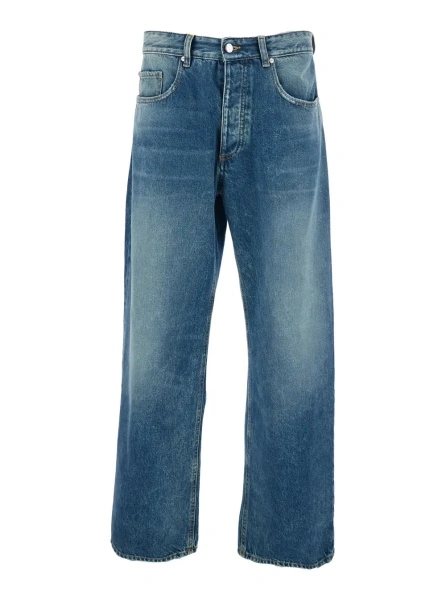 Blugi 'Will' Light-Blue 5-Pocket Jeans with Logo Patch in Cotton Denim Man