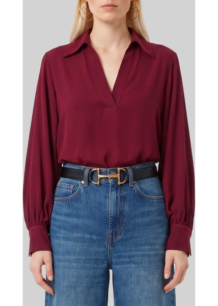 Bluza Burgundy Double Georgette Blouse