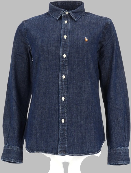 Bluza Camicia In Denim Con Logo